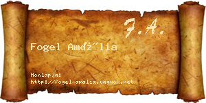 Fogel Amália névjegykártya