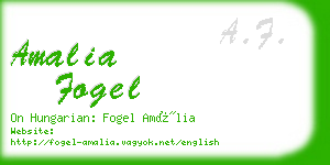 amalia fogel business card